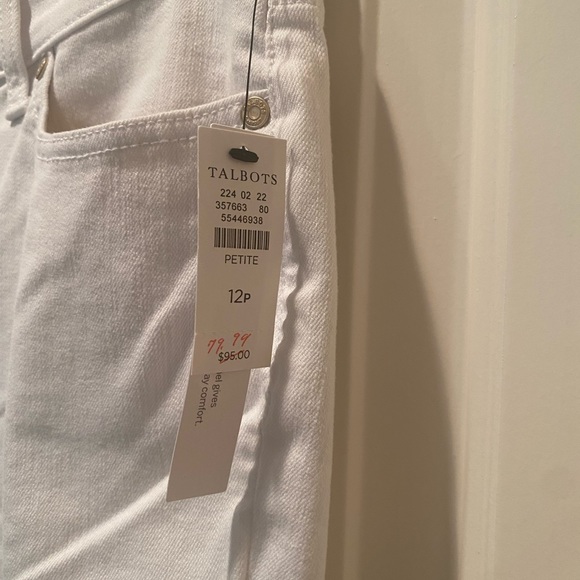 NWT Talbots White Capris Jean - Picture 7 of 12